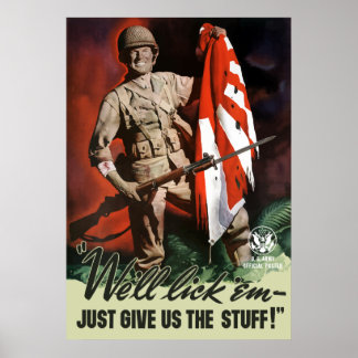 Póster Ejército de la Segunda Guerra Mundial — Los lamere