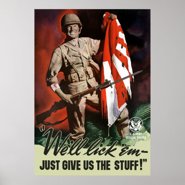 Póster Ejército de la Segunda Guerra Mundial — Los lamere (Frente)