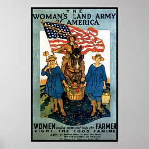 Póster Ejército de la tierra de las mujeres