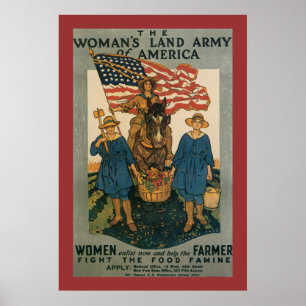 Póster Ejército de la tierra de las mujeres