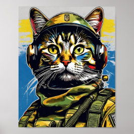 Póster Ejército de soldados de gato Ucrania
