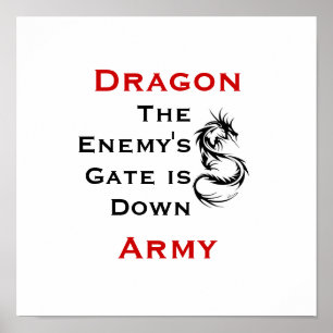 Póster Ejército del dragón/poster del mantra de Ender