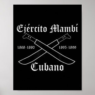 Póster Ejercito Mambi Cubano Guerra De Independencia