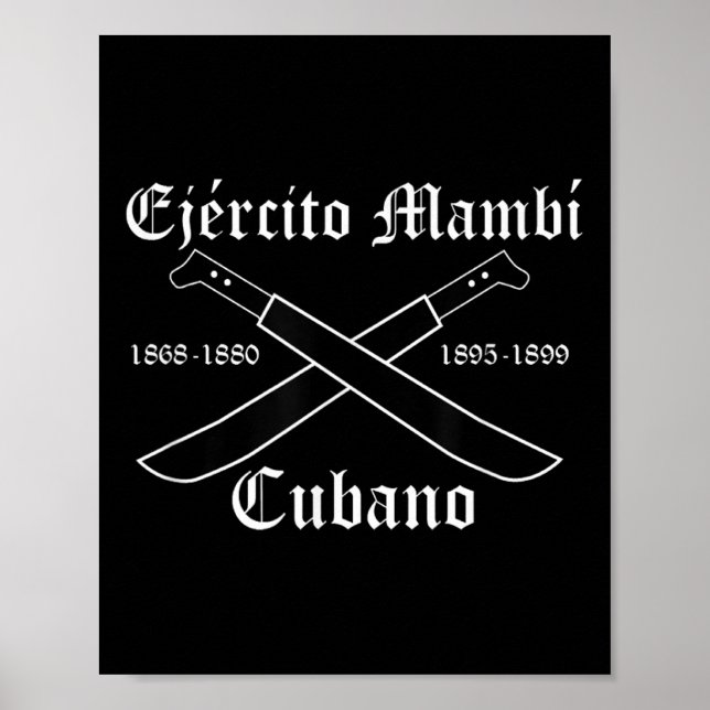Póster Ejercito Mambi Cubano Guerra De Independencia (Frente)
