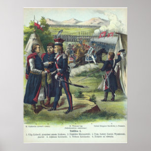 Póster Ejército polaco cerca de Kraków