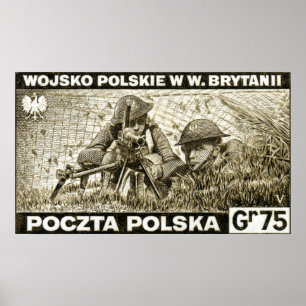Póster Ejército polaco de la Segunda Guerra Mundial en In