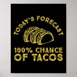 Póster El 100% de probabilidades de tacos según las previ