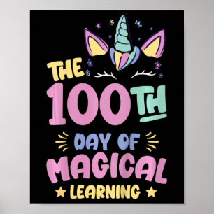 Póster El 100° Día De Chicas Escolares 100 Días De Escuel