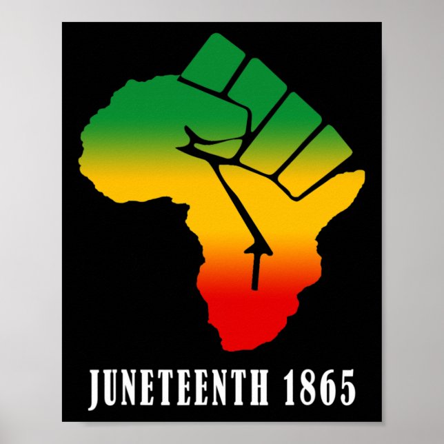 Póster El 10 de junio de 2014: Mapa africano negro para A (Frente)