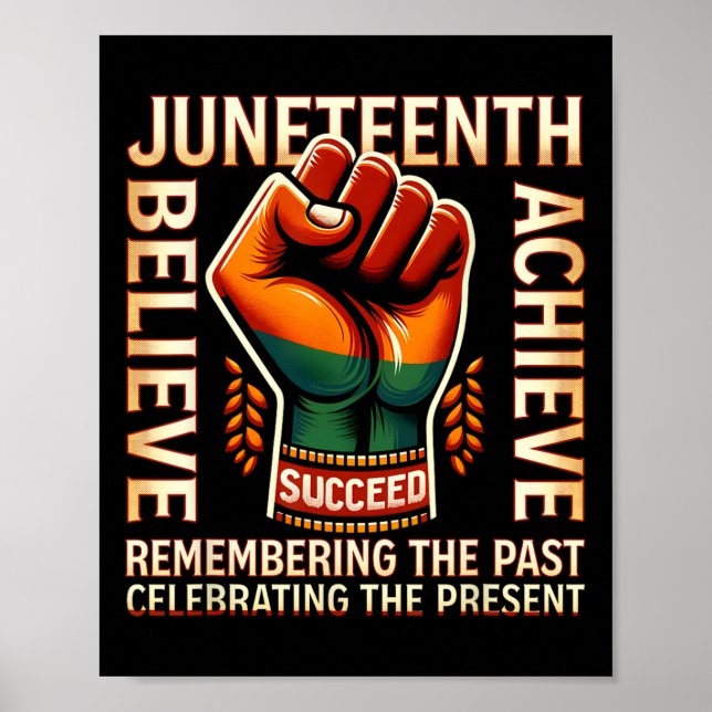 Póster El 10 de junio, recordando el pasado Orgullo Negro (Frente)