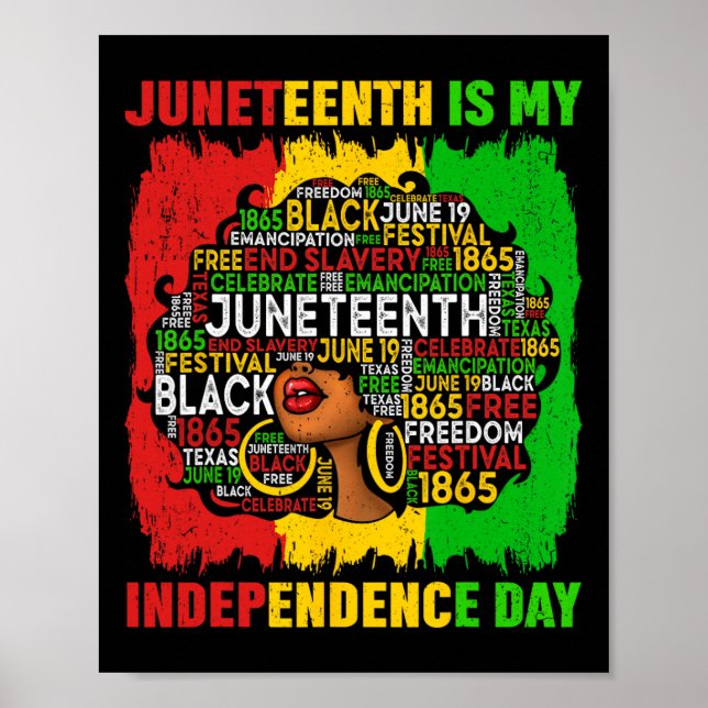 Póster El 12 de junio, la Reina Afro es mi Día de la Inde (Frente)