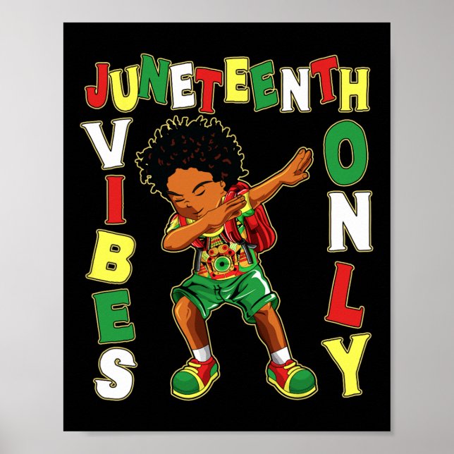 Póster El 19 de Junio sólo Vibes a Melanin African Americ (Frente)