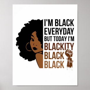 Póster El 19 de junio soy negra mujer africana africana