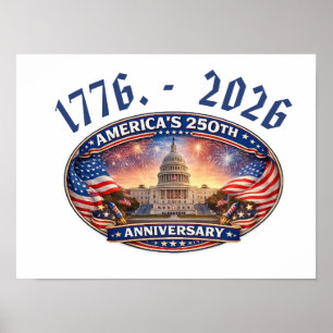 Póster el 250 aniversario de América