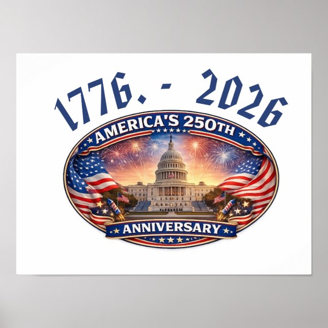 Póster el 250 aniversario de América (Frente)