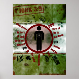 Póster el 3:9 1John no puede Sin