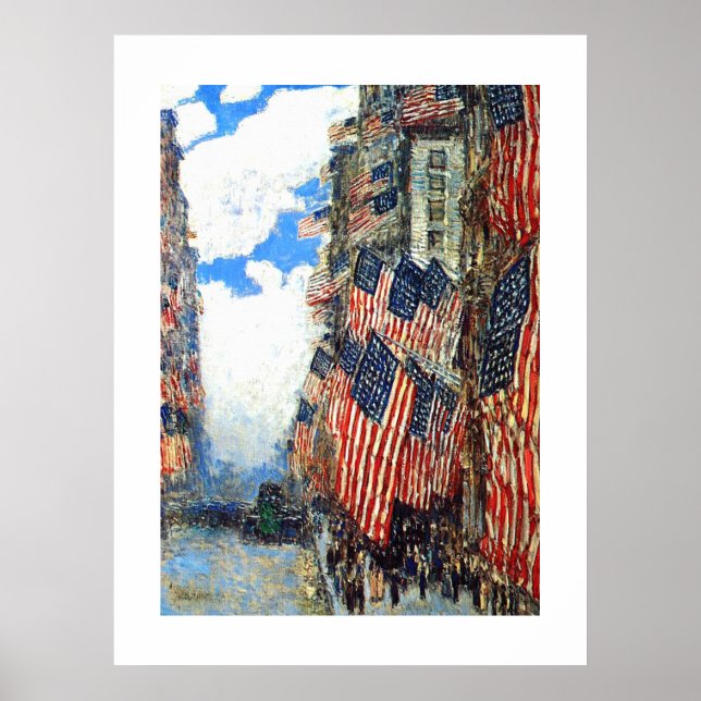 Póster "El 4 de julio" de Childe Hassam Bella Artes (Frente)