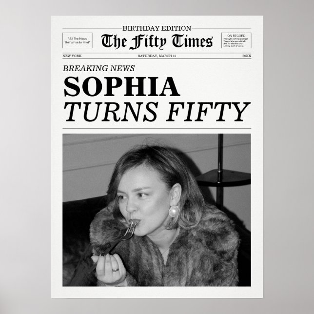 Póster El 50 aniversario del periódico The Fifty Times (Frente)