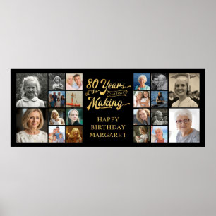 Póster El 80 cumpleaños 20 fotos de los 80 años en proces