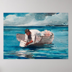 Póster El abanico de agua de Winslow Homer