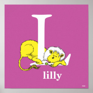 Póster El ABC de Dr. Seuss: Letra L - Blanco   Agrega tu 