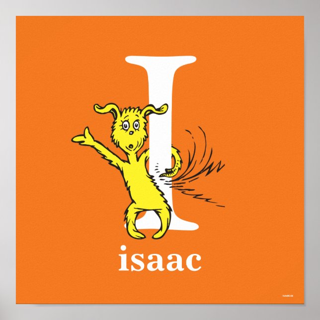 Póster El ABC del Dr. Seuss: Carta I - Blanco | Añadir su (Frente)