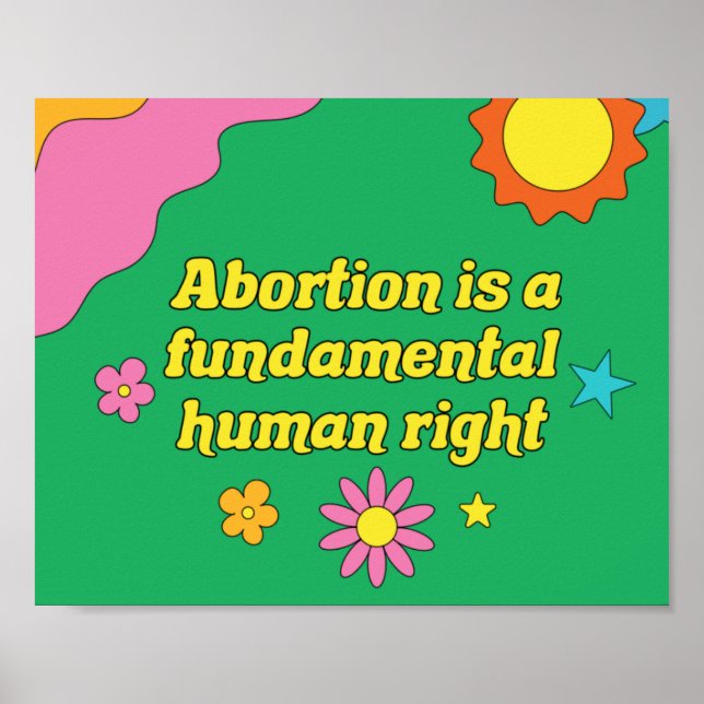 Póster El aborto es un derecho humano fundamental (Frente)