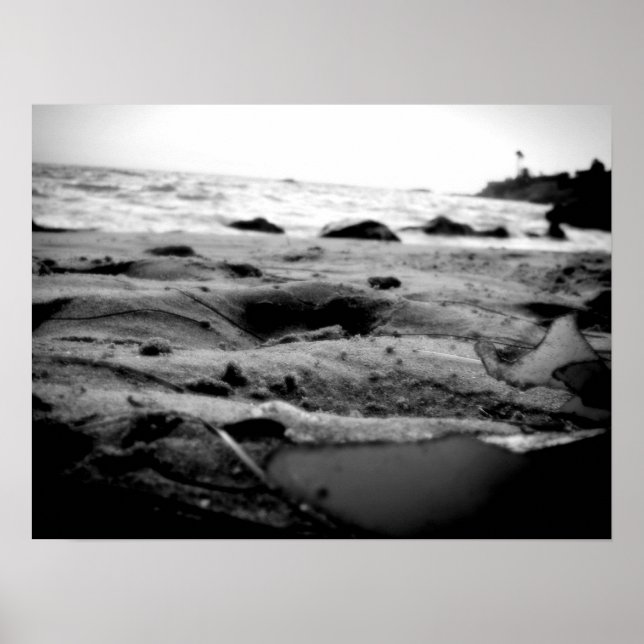 Póster El abrasivo B&W de Ocean (Frente)