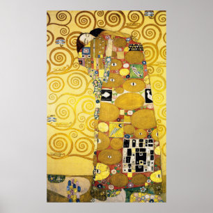Póster El abrazo (cumplimiento) por Gustavo Klimt (1905)