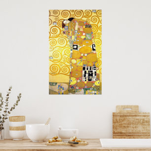Póster El abrazo de Gustav Klimt