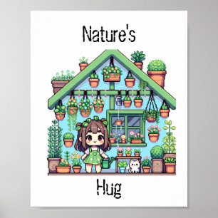 Póster El abrazo de la naturaleza Amantes De La Planta