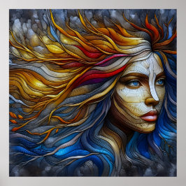 Póster El abrazo de la naturaleza - Era IA