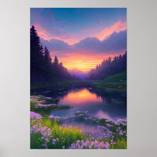 Póster El abrazo de la puesta del sol (Frente)