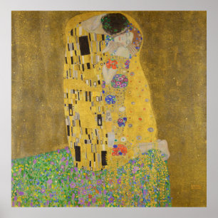 Póster El Abrazo de los Amantes por Gustav Klimt