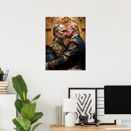 Póster El abrazo de Trump y Putin