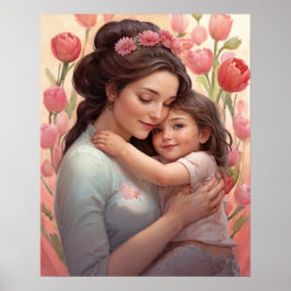 Póster El abrazo de una madre - Poster madre e hija