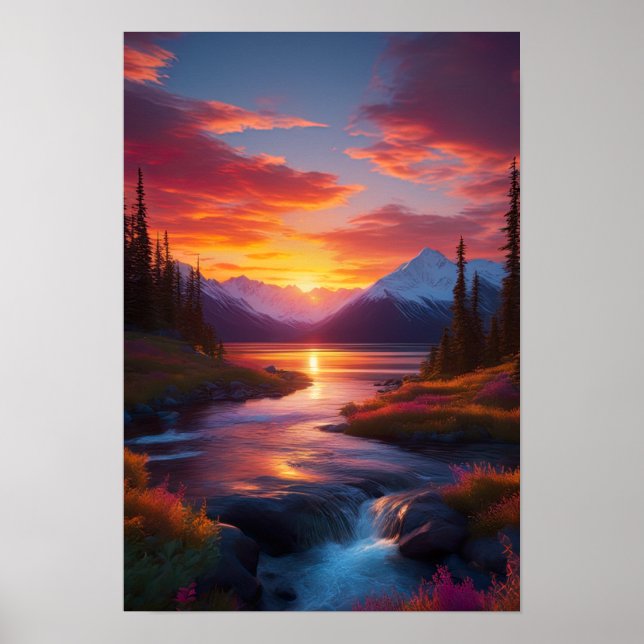Póster El abrazo del horizonte, el viaje del río (Frente)
