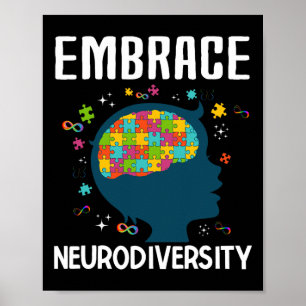 Póster El abrazo divertido a la neurodiversidad cita la c