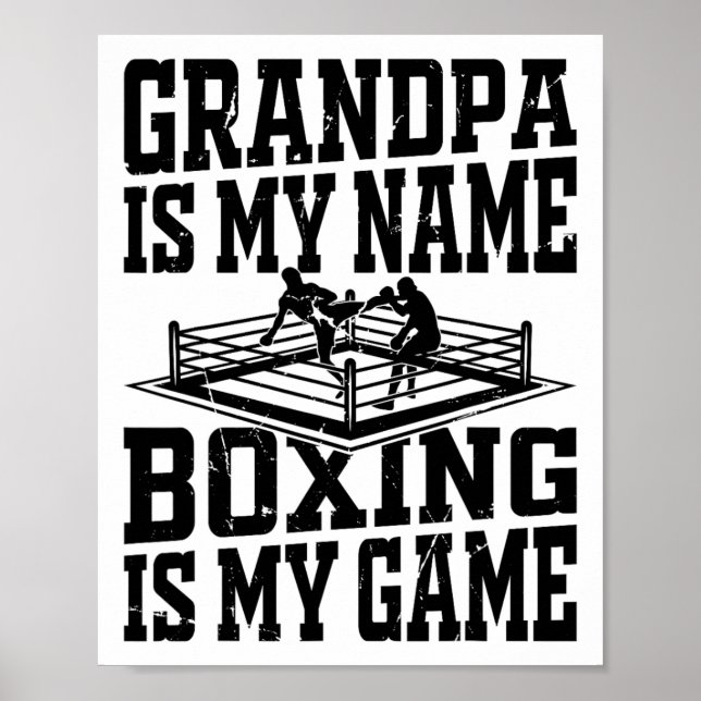Póster El Abuelo De Boxeo De Boxeo Es Mi Nombre Boxear (Frente)