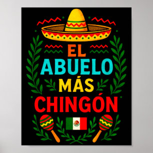 Póster El Abuelo Más Chingón - Abuelo Mexicano Divertido 