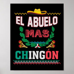 Póster El Abuelo Mas Chingon Día del Padre Abuelito Mexic