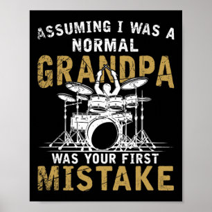 Póster El abuelo Padres Día de la Música Tambores