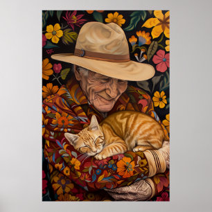 Póster El Abuelo Y Su Gato