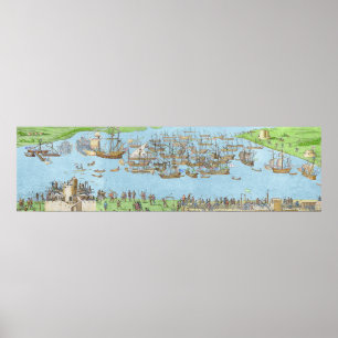 Póster El acampamento de las fuerzas inglesas