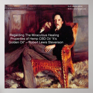 Póster El aceite de CBD de Robert Louis Stevenson es oro