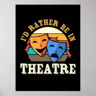 Póster El Actor Preferiría Estar En El Teatro