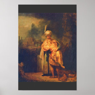 Póster El adiós de David a Jonatán de Rembrandt