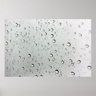 Póster El agua cae en el vidrio
