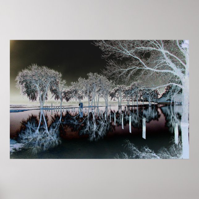 Póster El agua corre en profundidad (Frente)