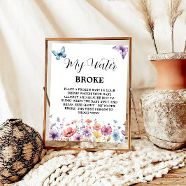 Póster El agua de las mariposas rompió el signo de la par